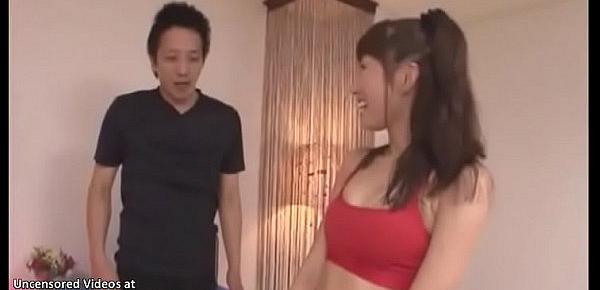  Japanese yoga teacher cumshotted by horny students